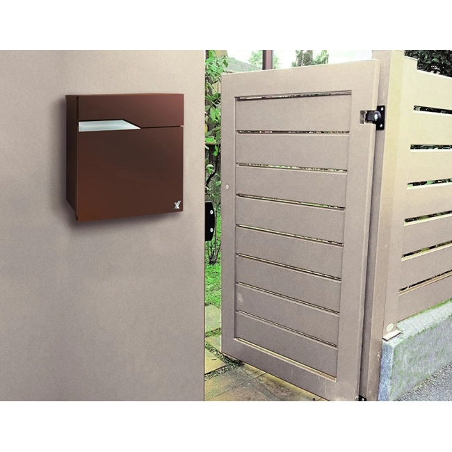 Vendita online Cassetta postale Nettuno colore ruggine 37×11×37 cm.